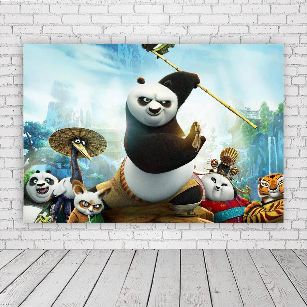 Painel Retangular Kung Fu Panda 1,,5X1,0M Lona Fosca