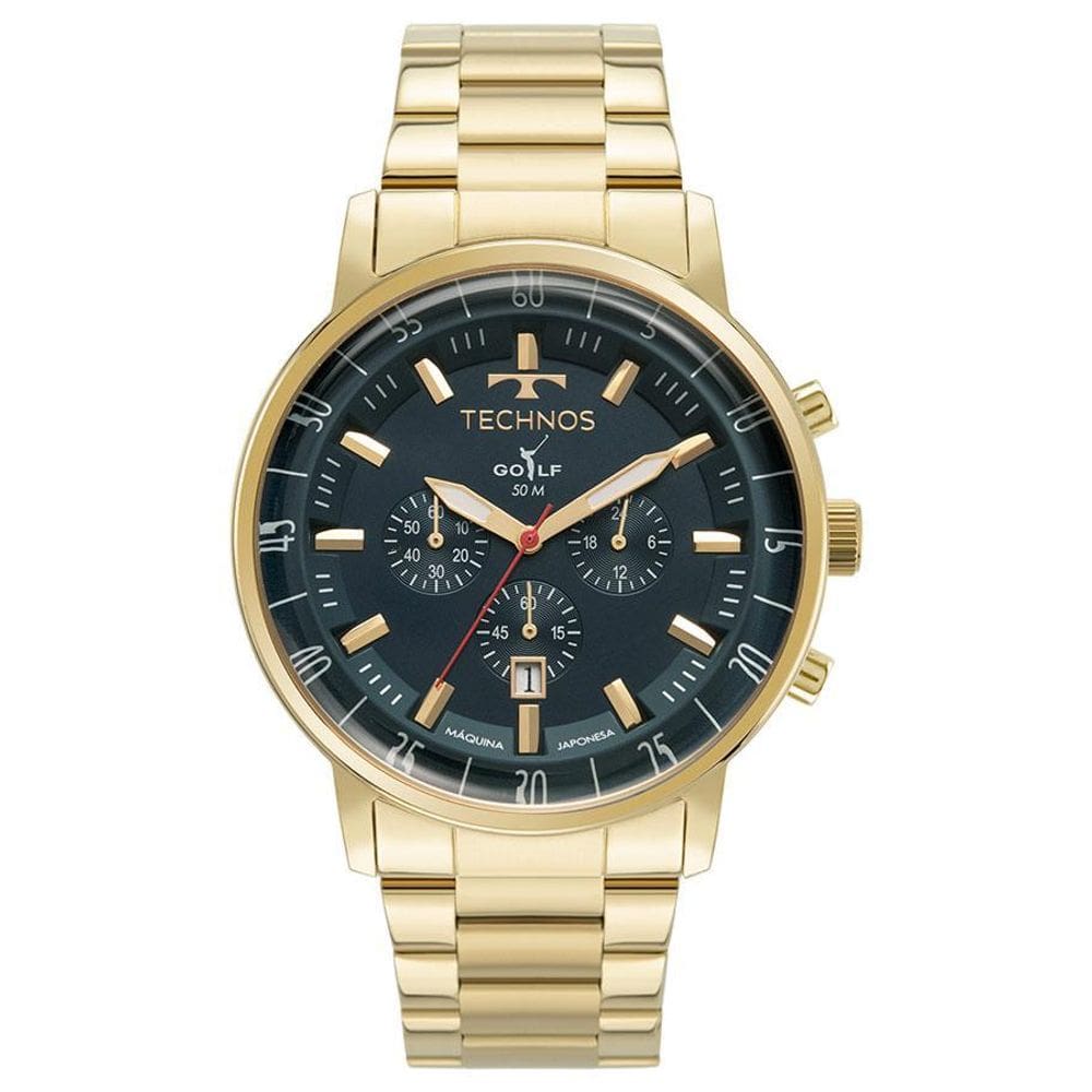 Relógio Technos Masculino Legacy Os2Acd/1A Dourado Azul Os2