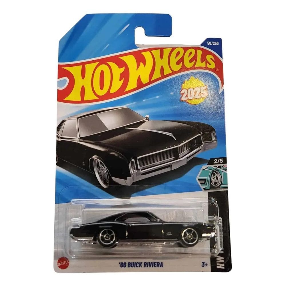 Carrinho Hot Wheels 66 Buick Riviera Black Preto