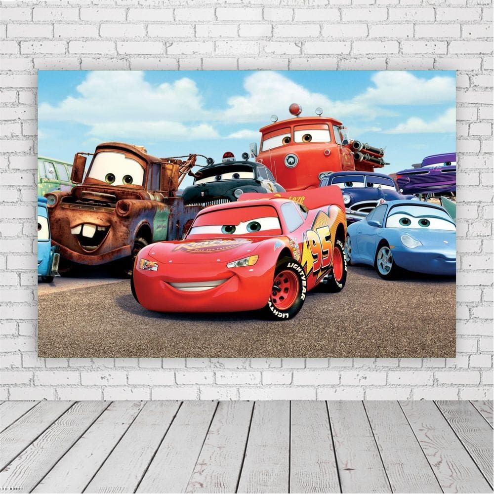 Painel Retangular Carros 1,5X1,0M Lona Fosca