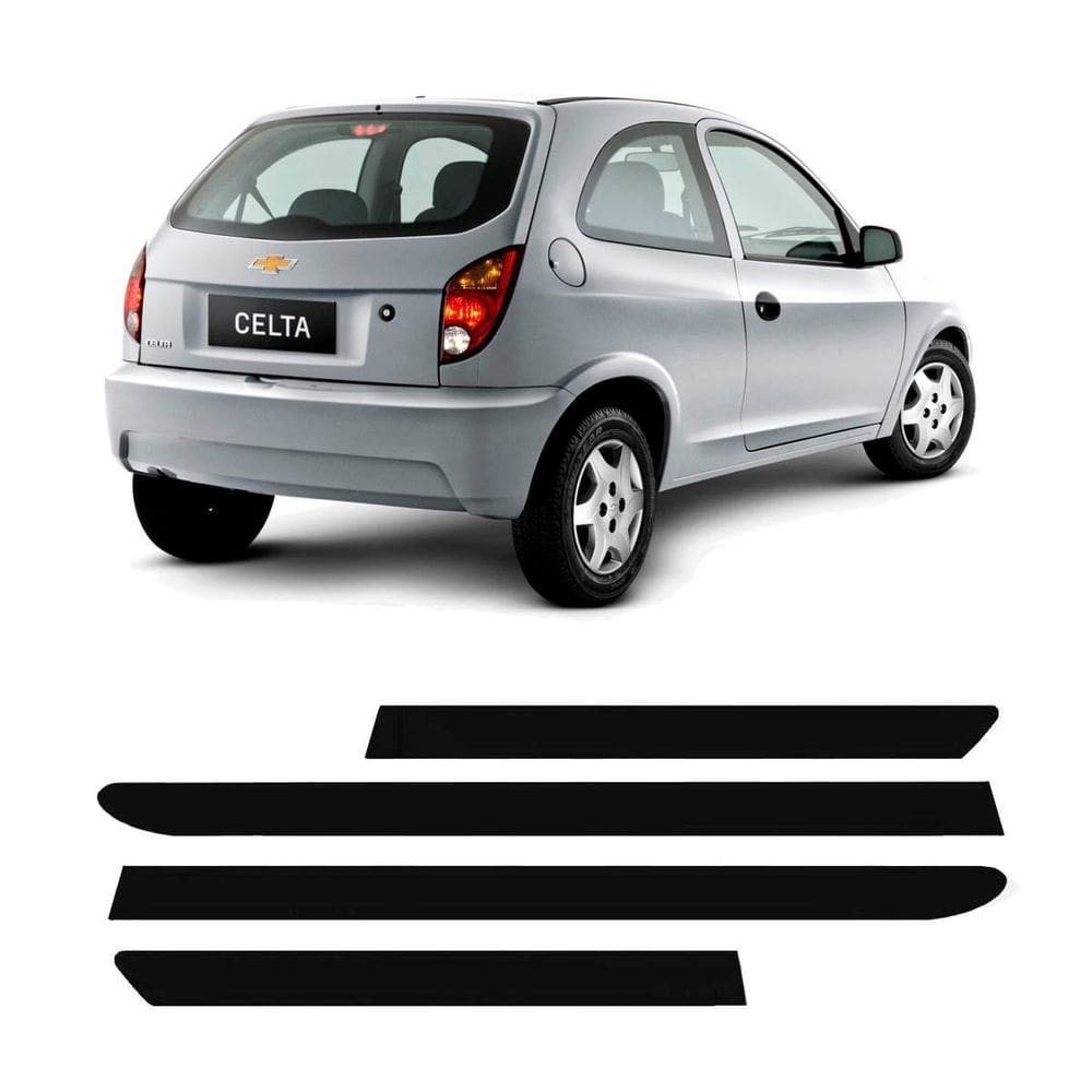 Friso Lateral Celta 2 Portas 2006 A 2015 Preto
