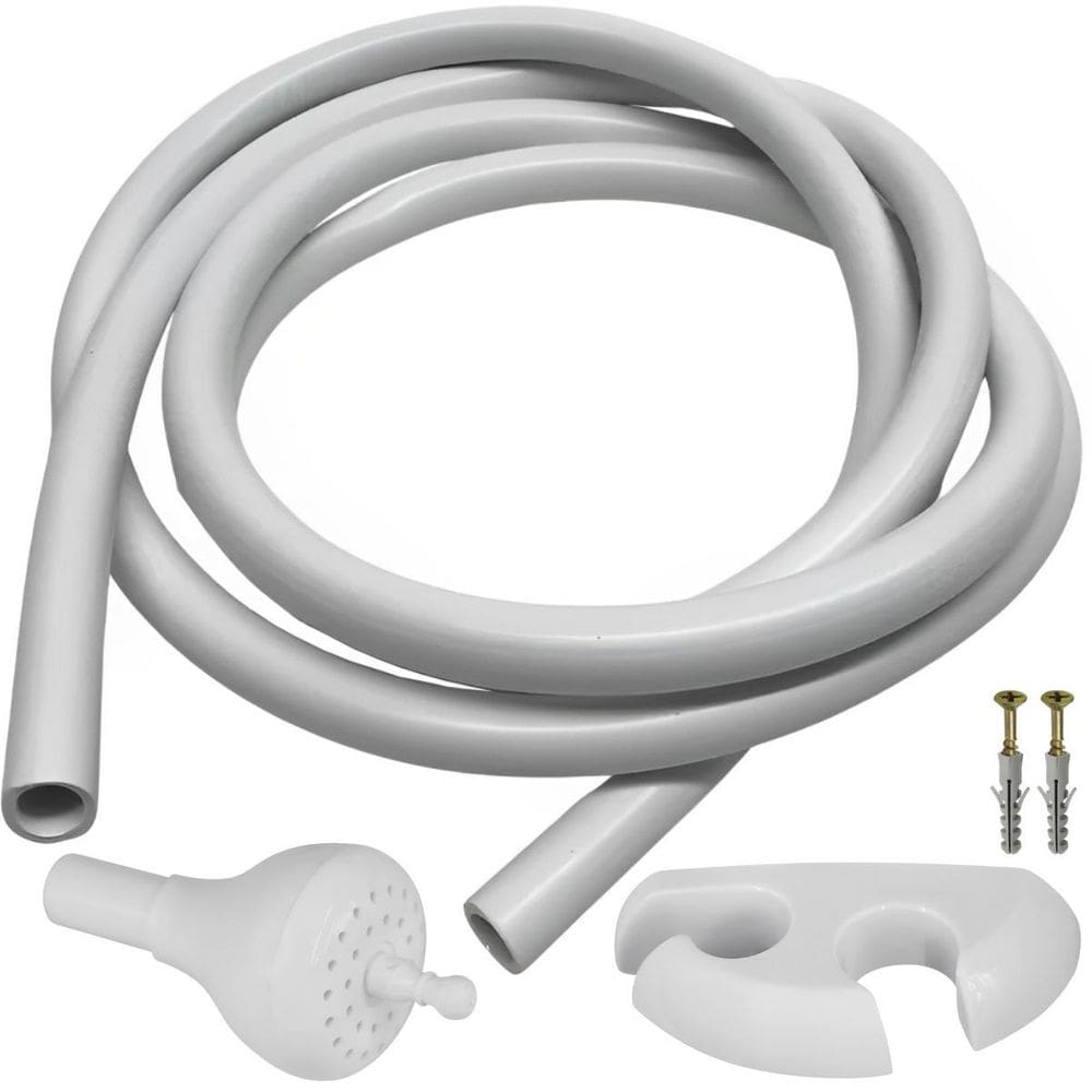 Mangueira De Chuveiro Com Chuveirinho 2M Metros Branca