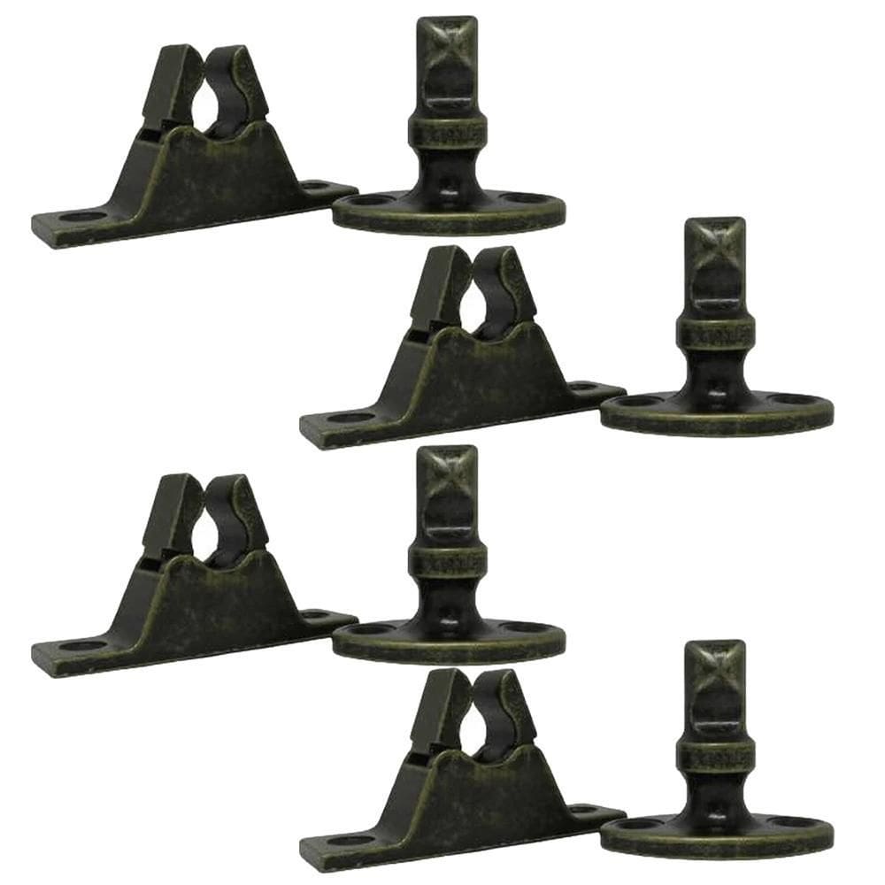 Kit 4 Prendedor Trava Portas Universal De Chão Colonial Aço