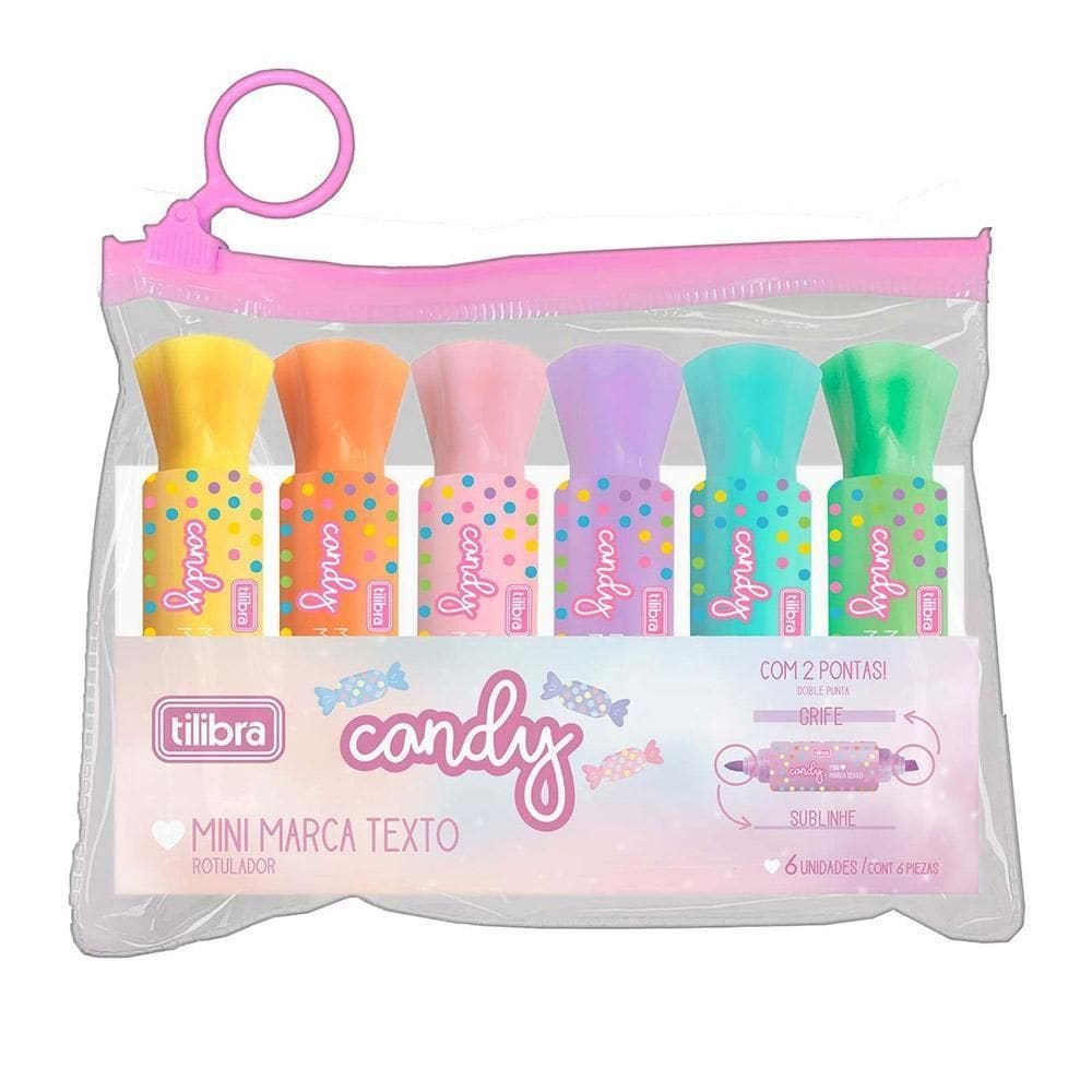 Marca Texto Mini Candy Blister Com 6 Unidades Tilibra