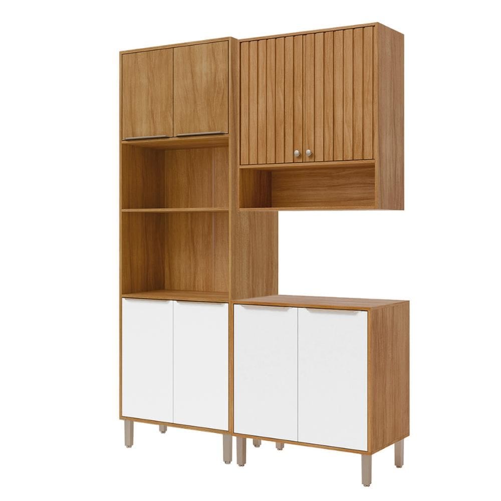 Armário de Cozinha Divina com Torre Quente 150 cm 8 Portas
