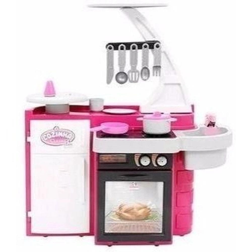 Graciosa Cozinha Infantil Completa Geladeira Fogão E Pia Que
