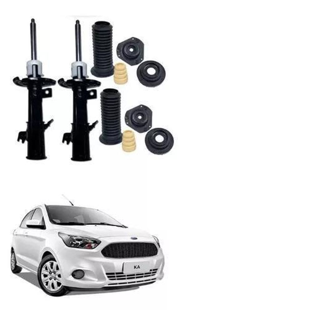 02 Amortecedores + 02 Kits Ford Ka Dianteiro 2016