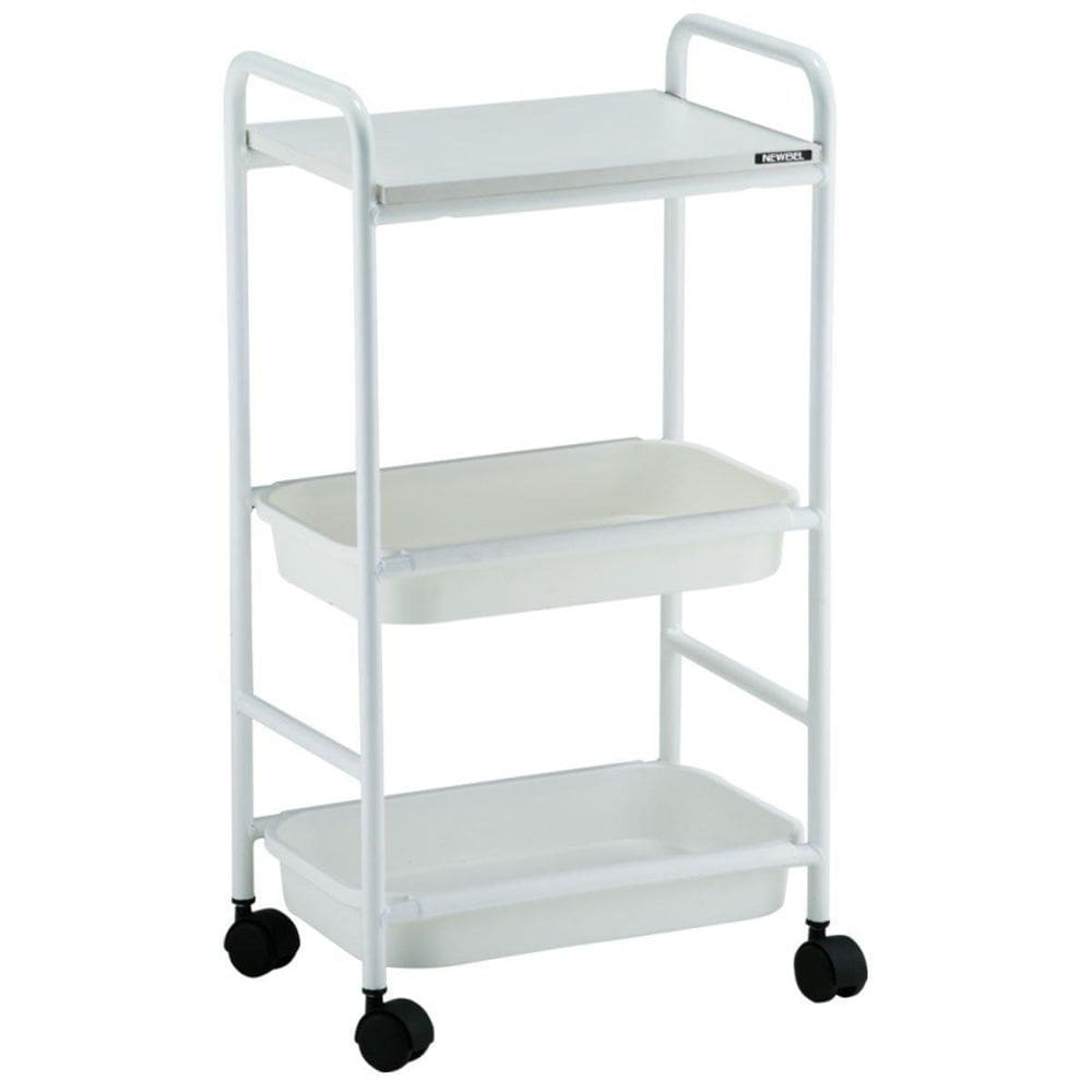 Carrinho Auxiliar Em Aço Para Estética Zeus Dompel Branco