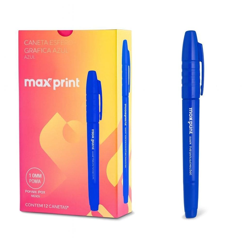 Caneta Marcador Maxprint Cd/Dvd Mark+ Duo Azul