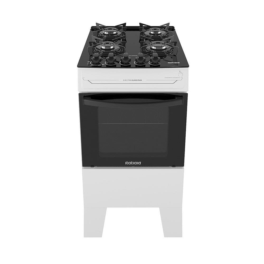 Fogão de Piso 4 Bocas Itatiaia Electra Glass Plus - Branco, Bivolt