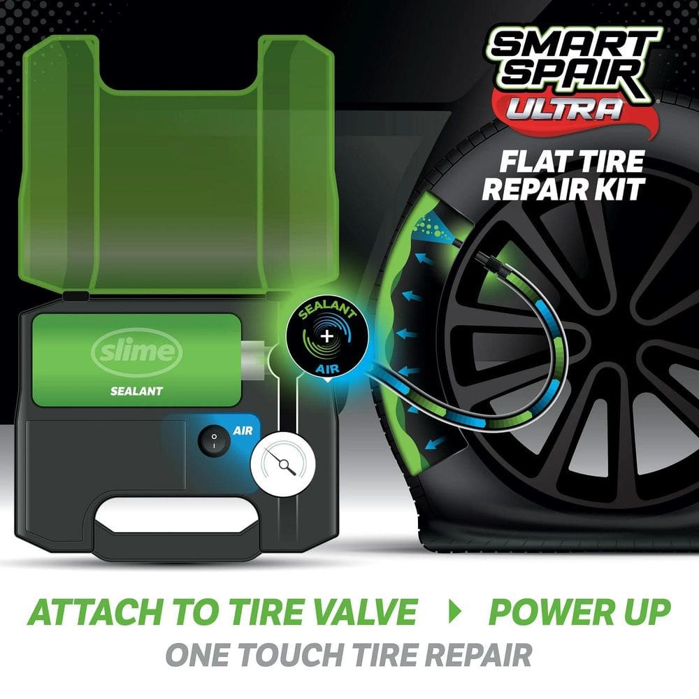 Kit Reparo Pneu Slime Smart Spair Ultra Carro Elétrico Suv