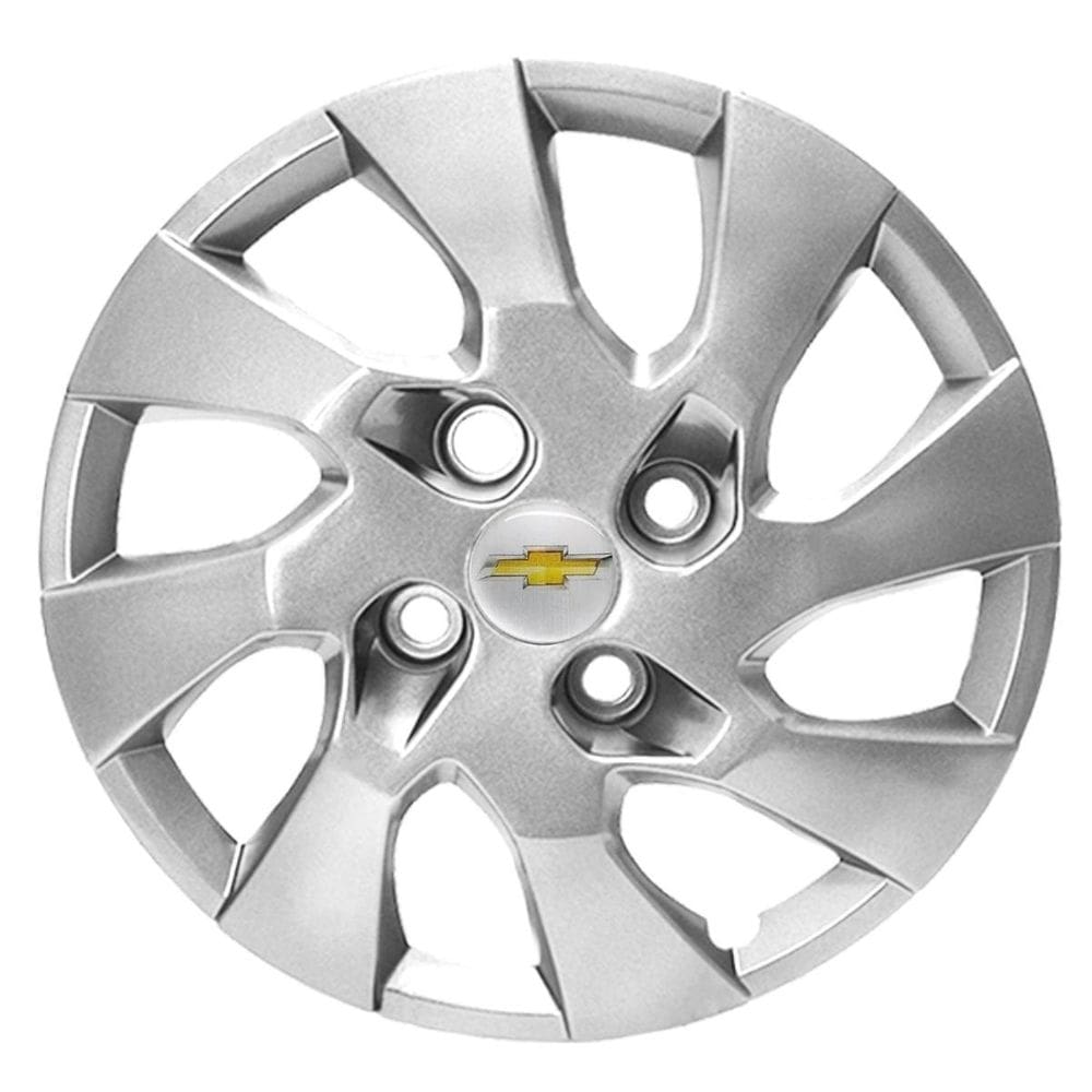 Jogo 4 Calotas Aro 15 Gm Onix Prisma 2013 14 15 16 Prata