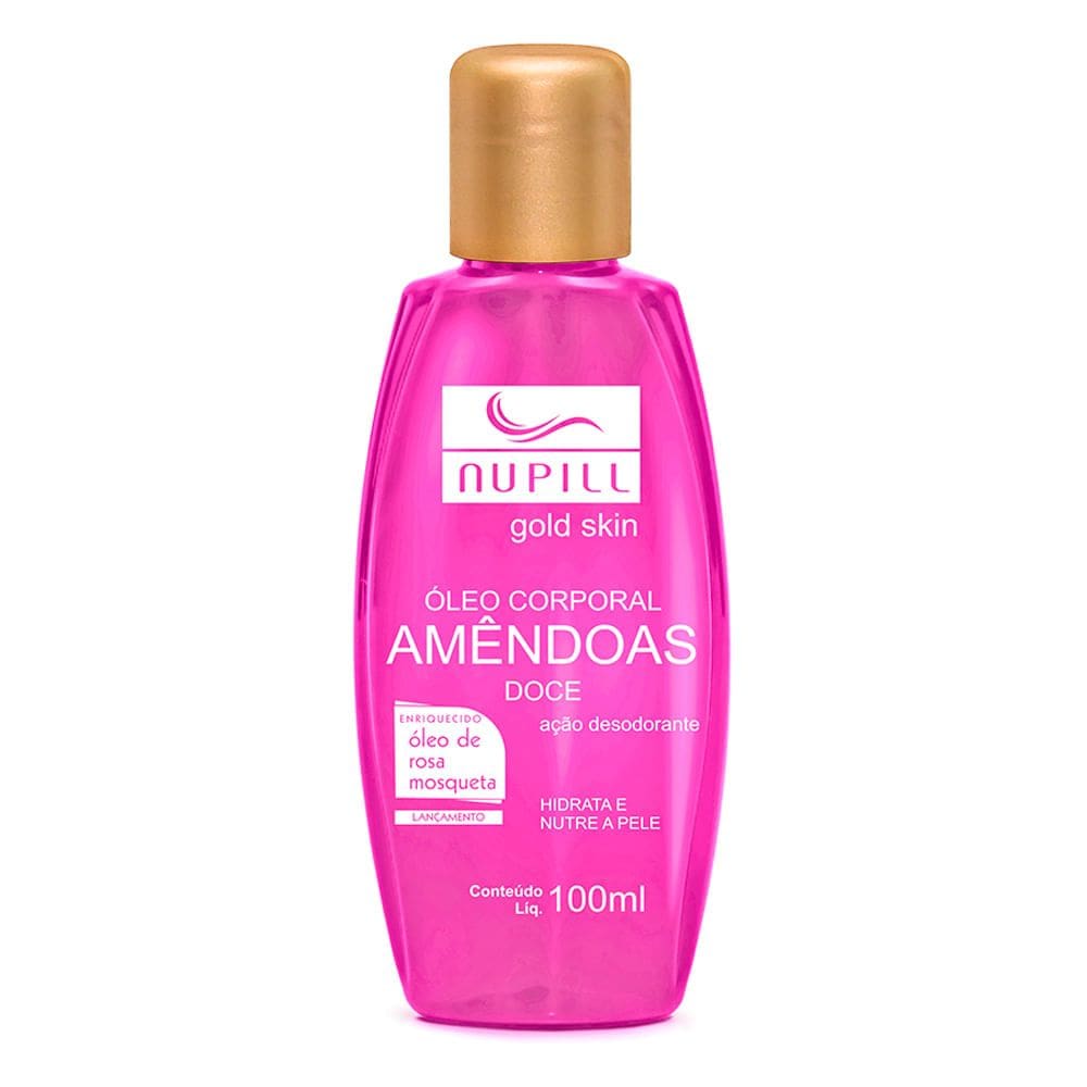 Óleo Corporal Nupill Gold Skin Amêndoas Doce 100ml