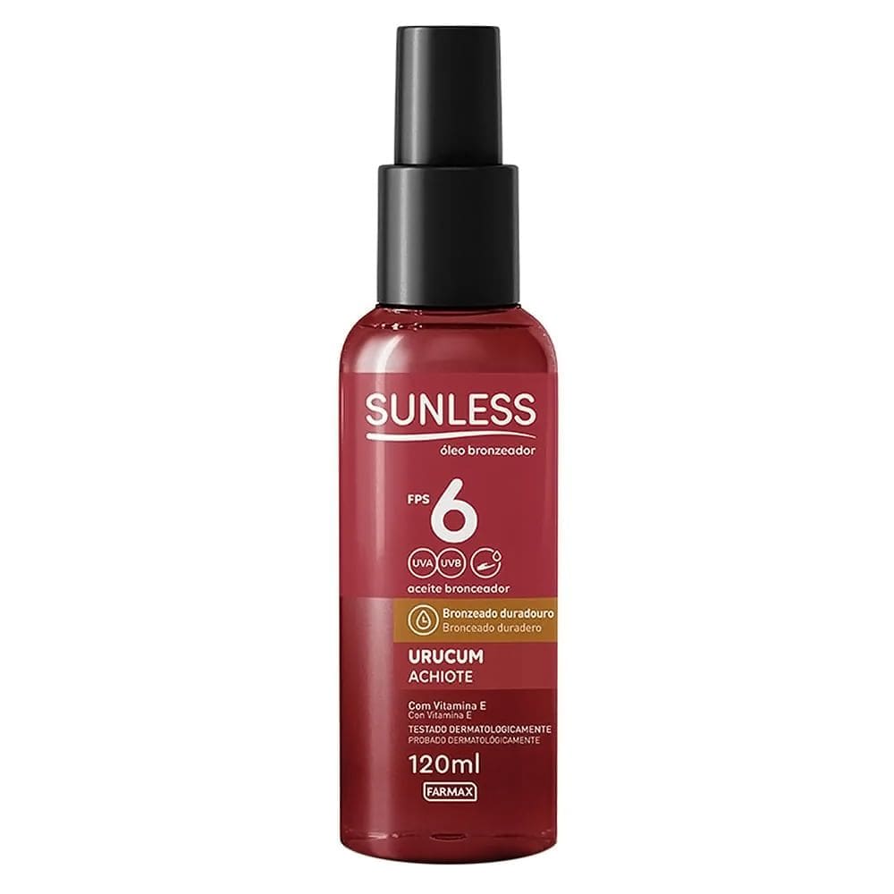 Óleo Bronzeador Sunless Urucum FPS 6 com 120ml