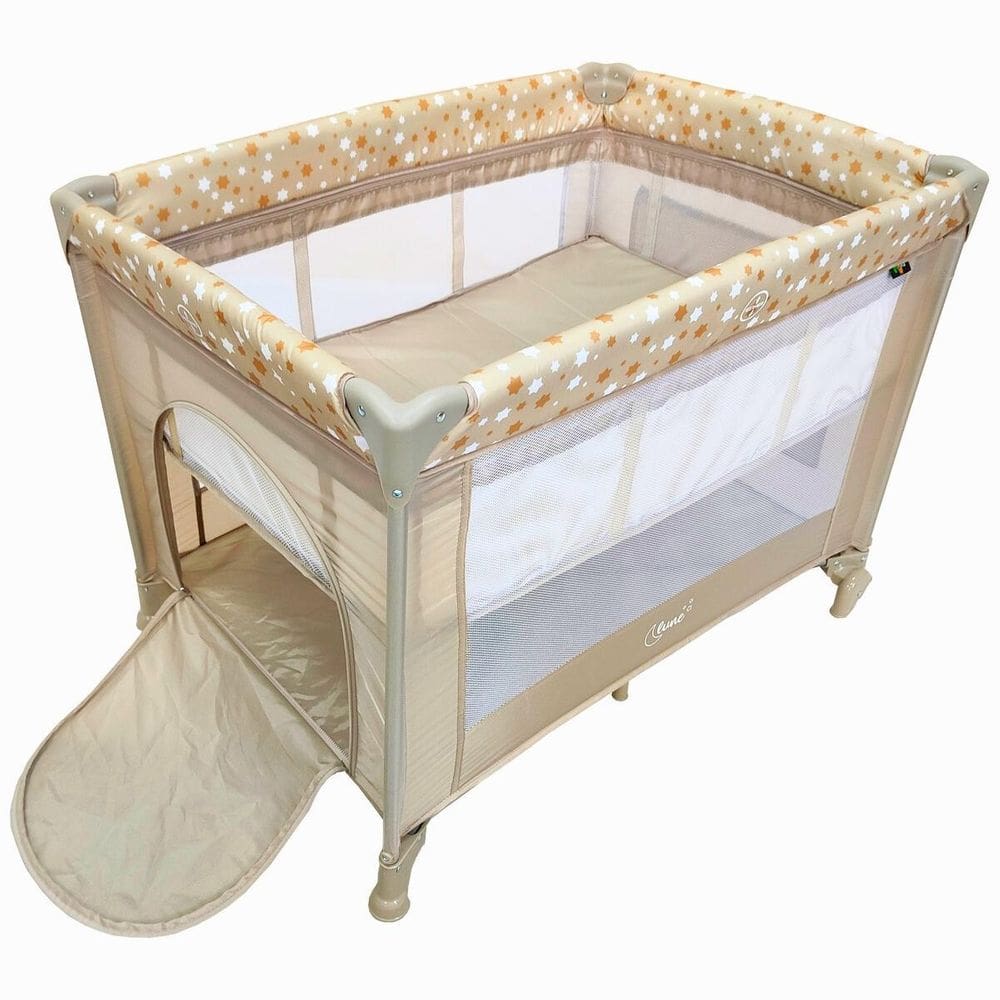 Berço Portátil Infantil Cercado Desmontável Maxi Baby - Bege