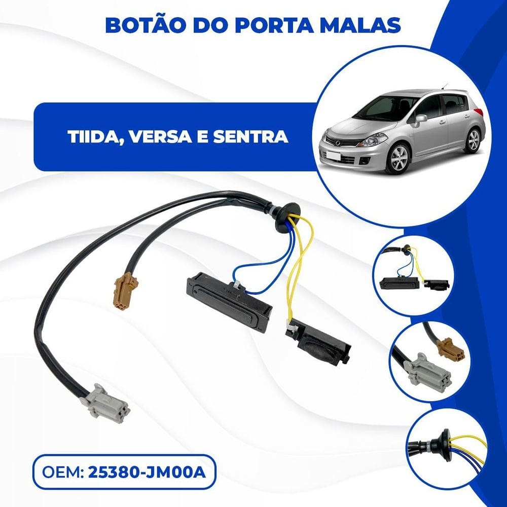 Botão Acionador Abertura Porta Malas Tiida Sentra Versa