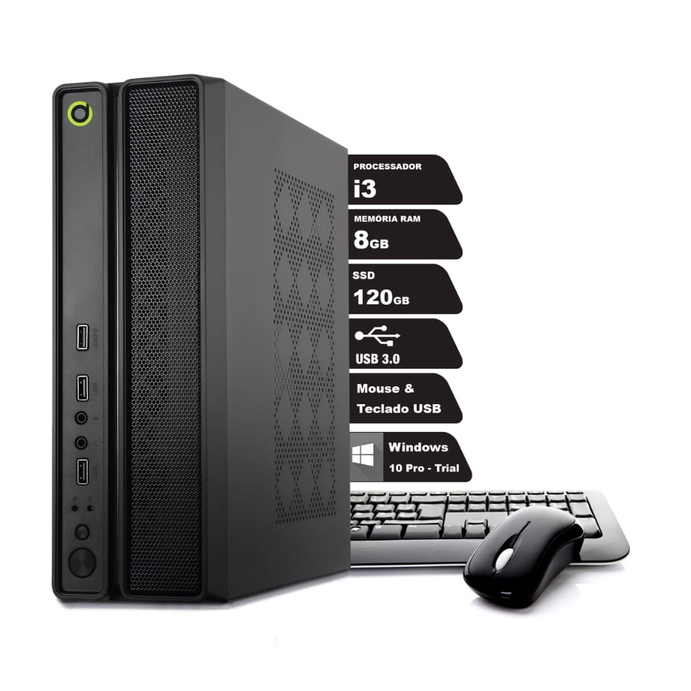 Computador ON SLIM i3 3 Geração 8GB 120GB SSD Teclado Mouse