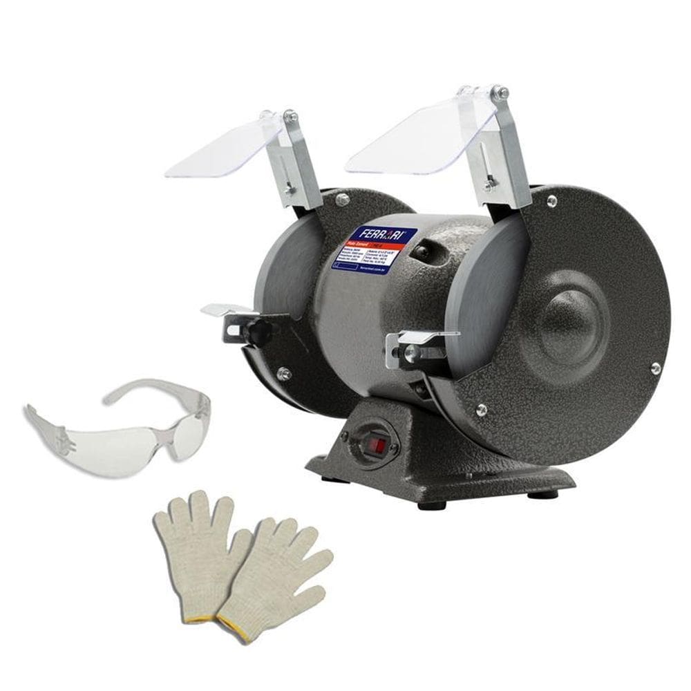 Moto Esmeril Bancada 6 Pol 360W Me-6 Ferrari + Acess 110V