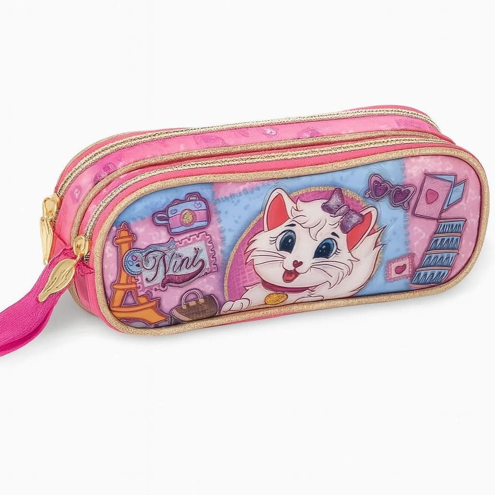 Estojo Duplo Nini Clio Escolar  2 Zíperes