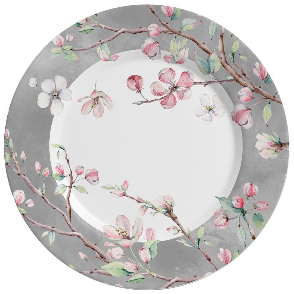 Sousplat Colecao Sakura Kika Sato 34Cm Cerâmica Alleanza