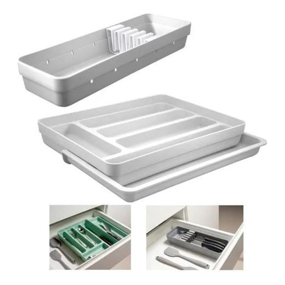 Organizador Gavetas Talheres Extensor Porta Facas Logic Kit