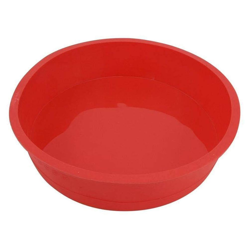 Forma Assadeira De Bolo Torta Redonda Silicone Vermelho