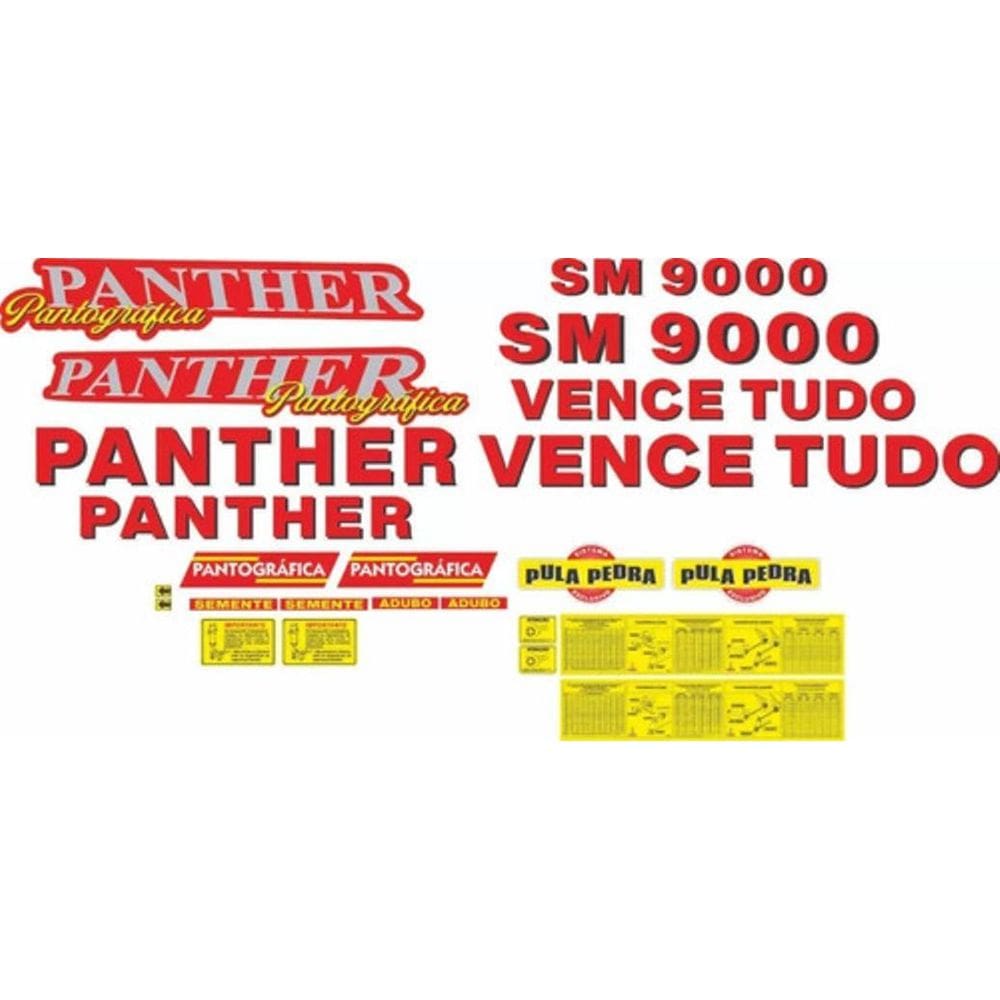 Kit Adesivos Semeadeira Panther Sm 9000 - 2010