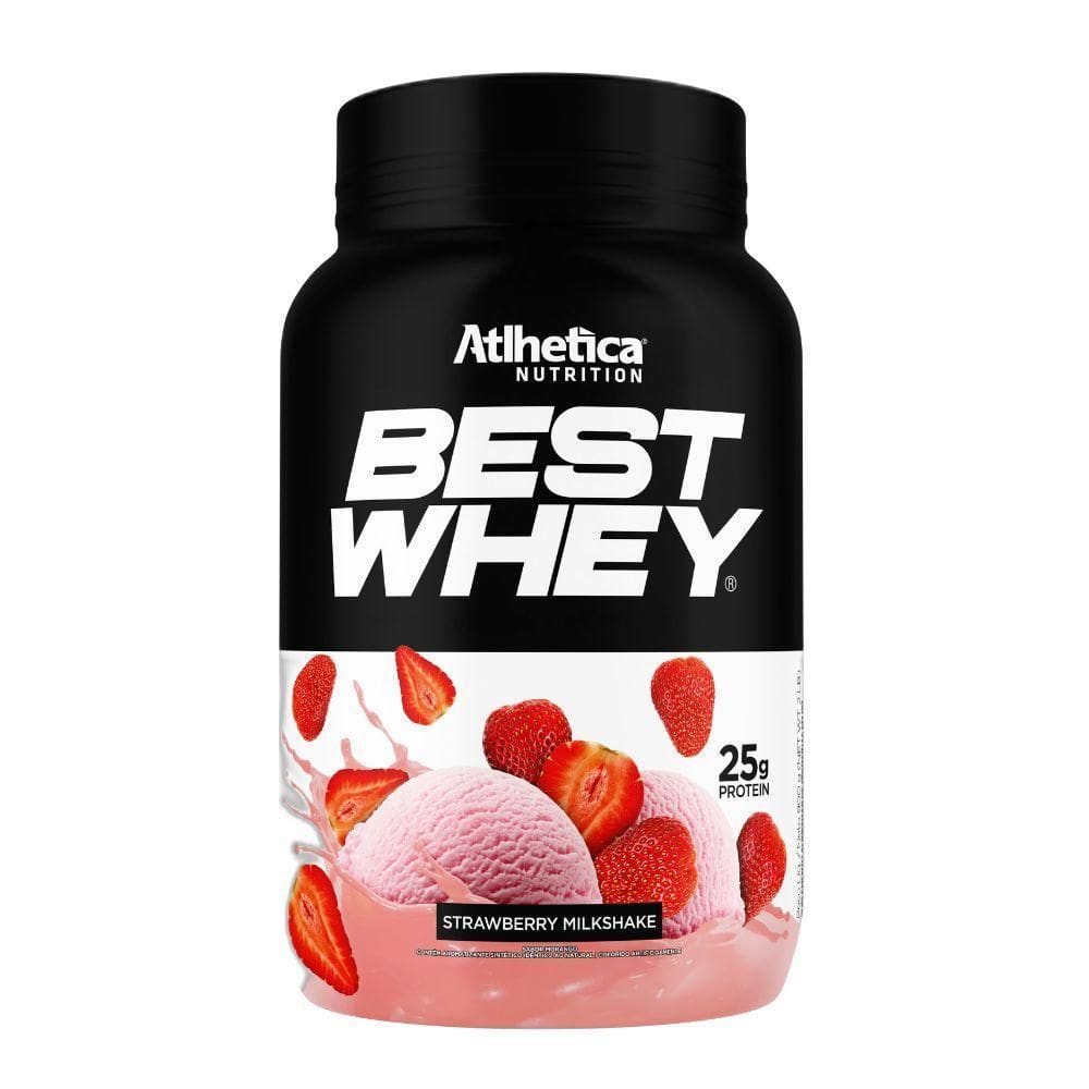 Best Whey Proteina Isolado Morango 900G - Atlhetica