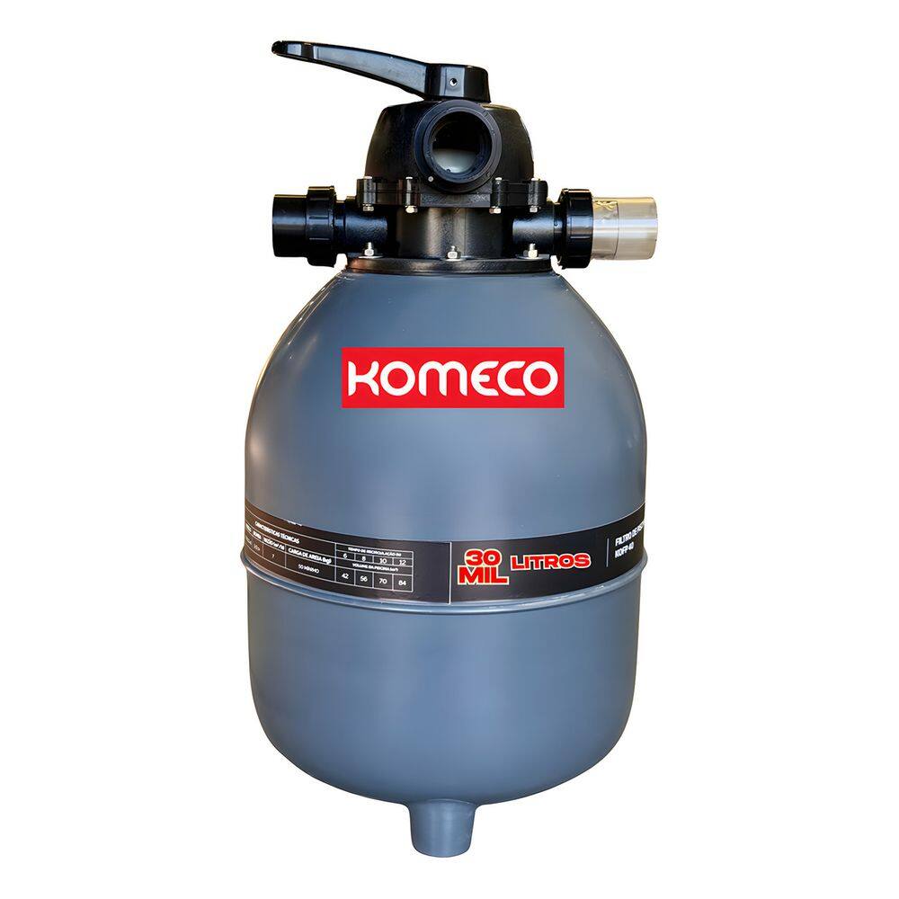 Filtro De Piscina Komeco 30 Mil Litros P/ Bomba Até 1/3cv