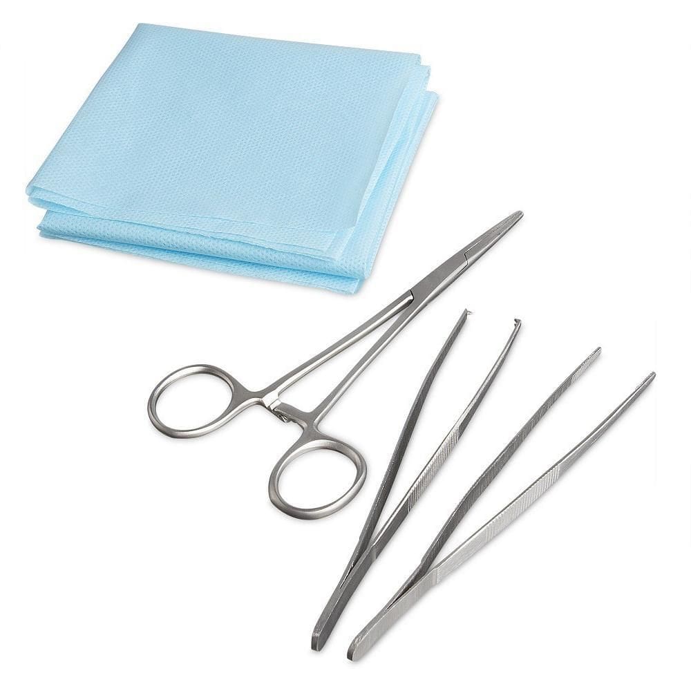 02Un Kit Curativo Estéril Descartável De Metal Kolplast