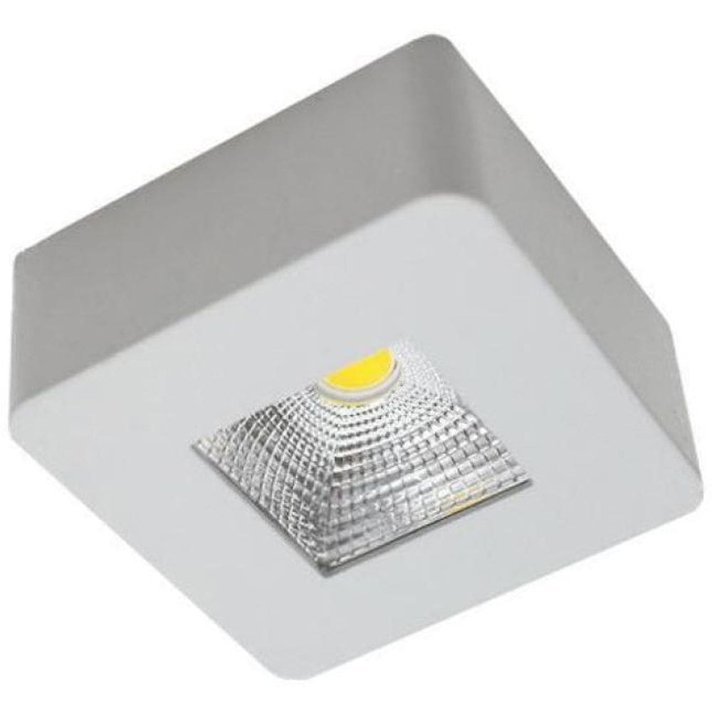 Spot Sobrepor Plafon Quadrado 4000K 5W Bivolt Branco