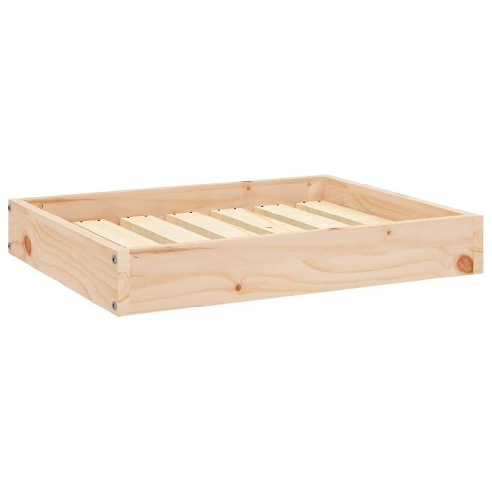 Cama para cães VidaXL Solid não tratada com moldura de madeira de pinho marrom 60x49x9cm