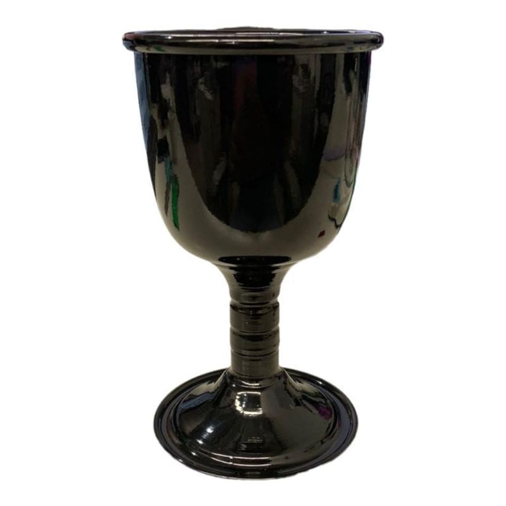 Cálice Para Ritual Em Alumínio Pintado De Preto 14Cm 200 Ml