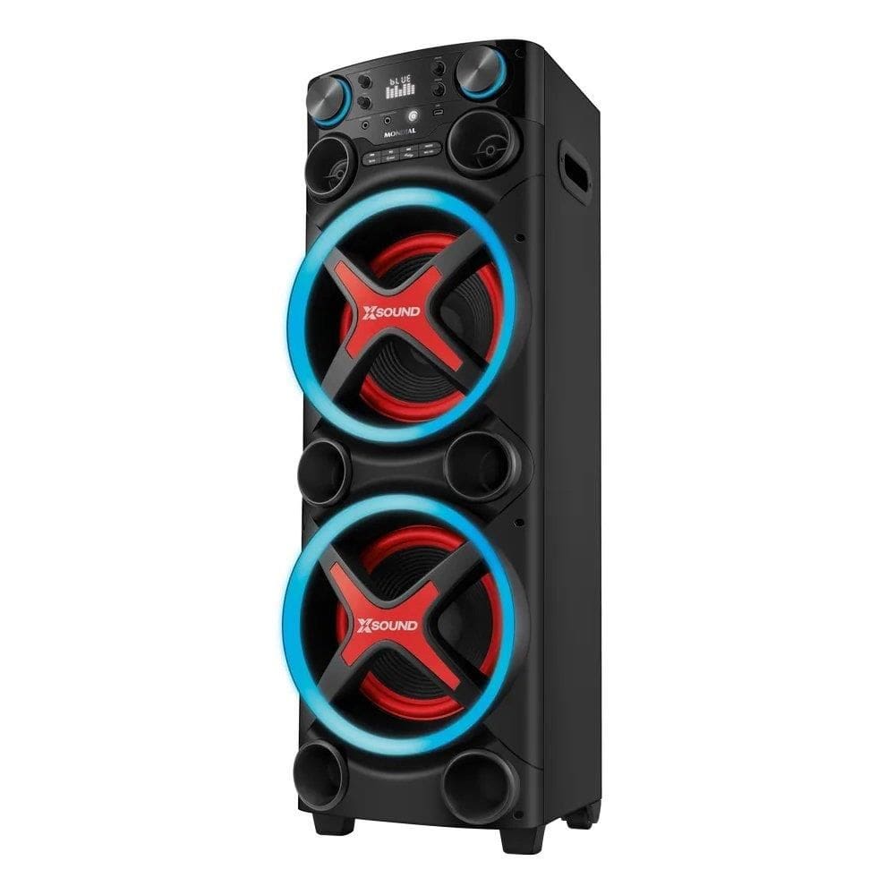 Caixa De Som Amplificada Mondial Torre De Som Tm-2200 - Entrada USB, Bluetooth 5.3, Preto, 2200W, Bivolt