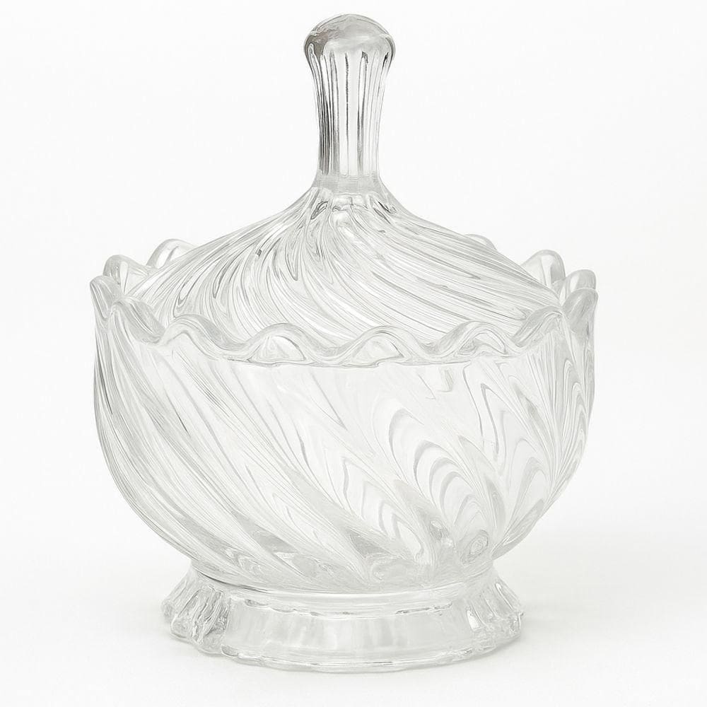 Pote Decorativo de Vidro -Bomboniere/Potiche- 8.5cm  Quanhe
