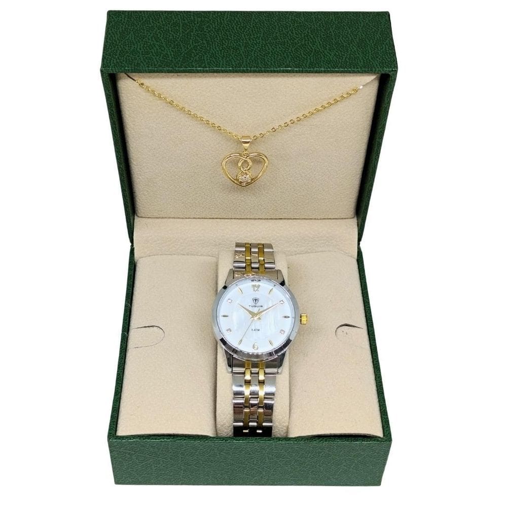 Relógio Feminino Tuguir Analógico 2136 Prata E Dourado