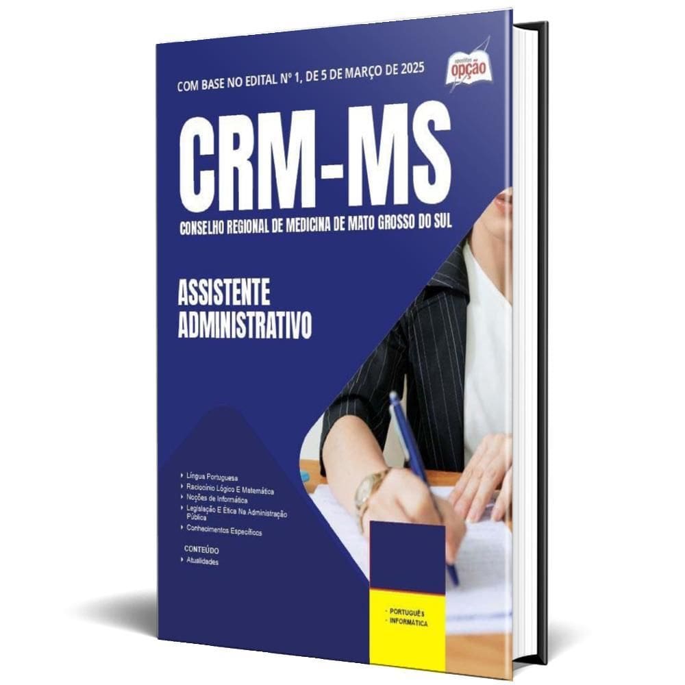 Apostila Crm Ms 2025 - Assistente Administrativo