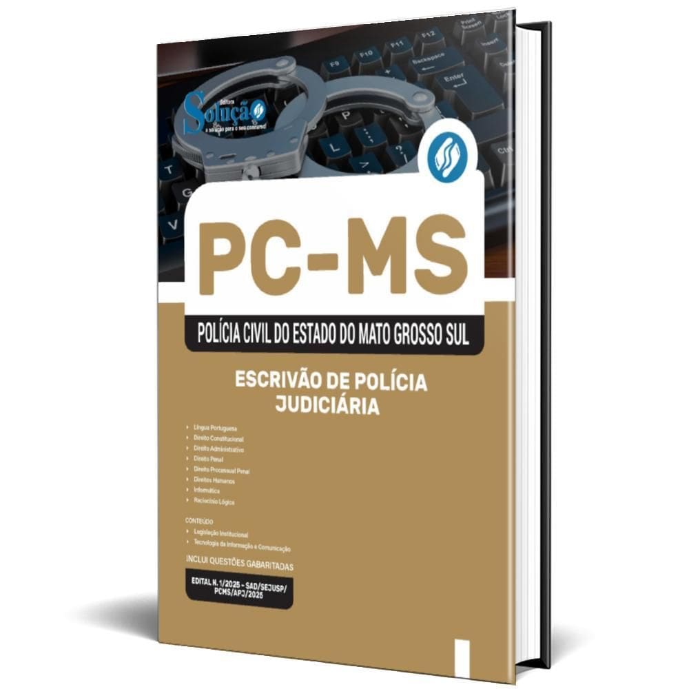 Apostila Pc Ms 2025 Escrivão De Polícia Judiciária