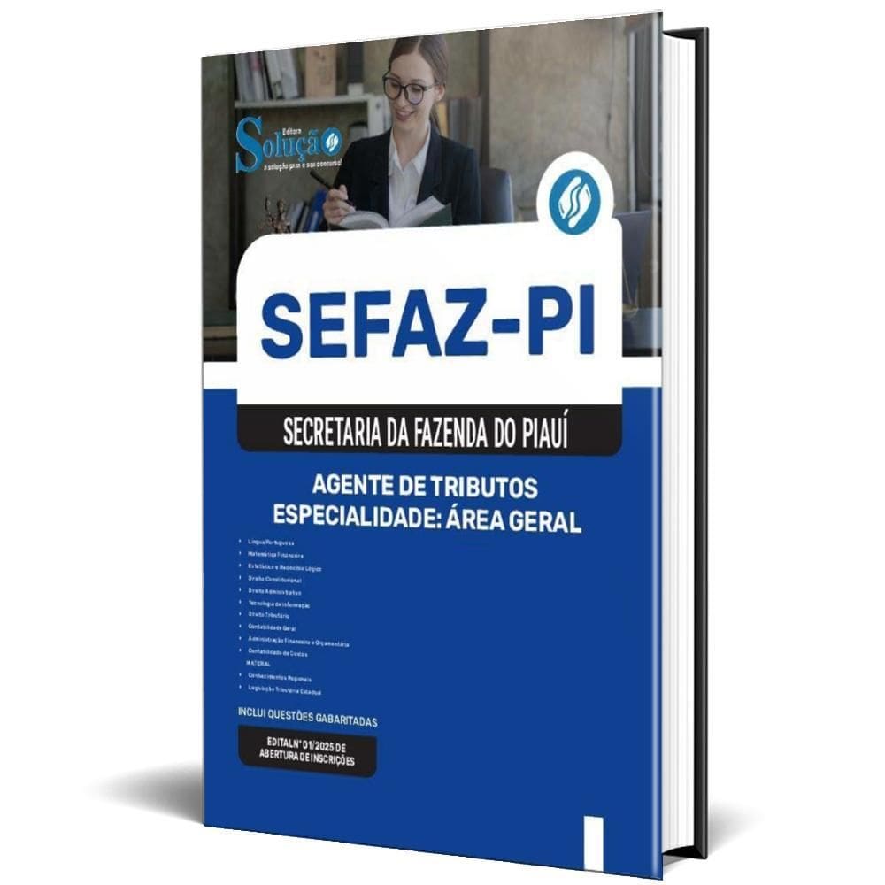 Apostila Sefaz Pi 2025 Agente Tributos Especialidade: Área