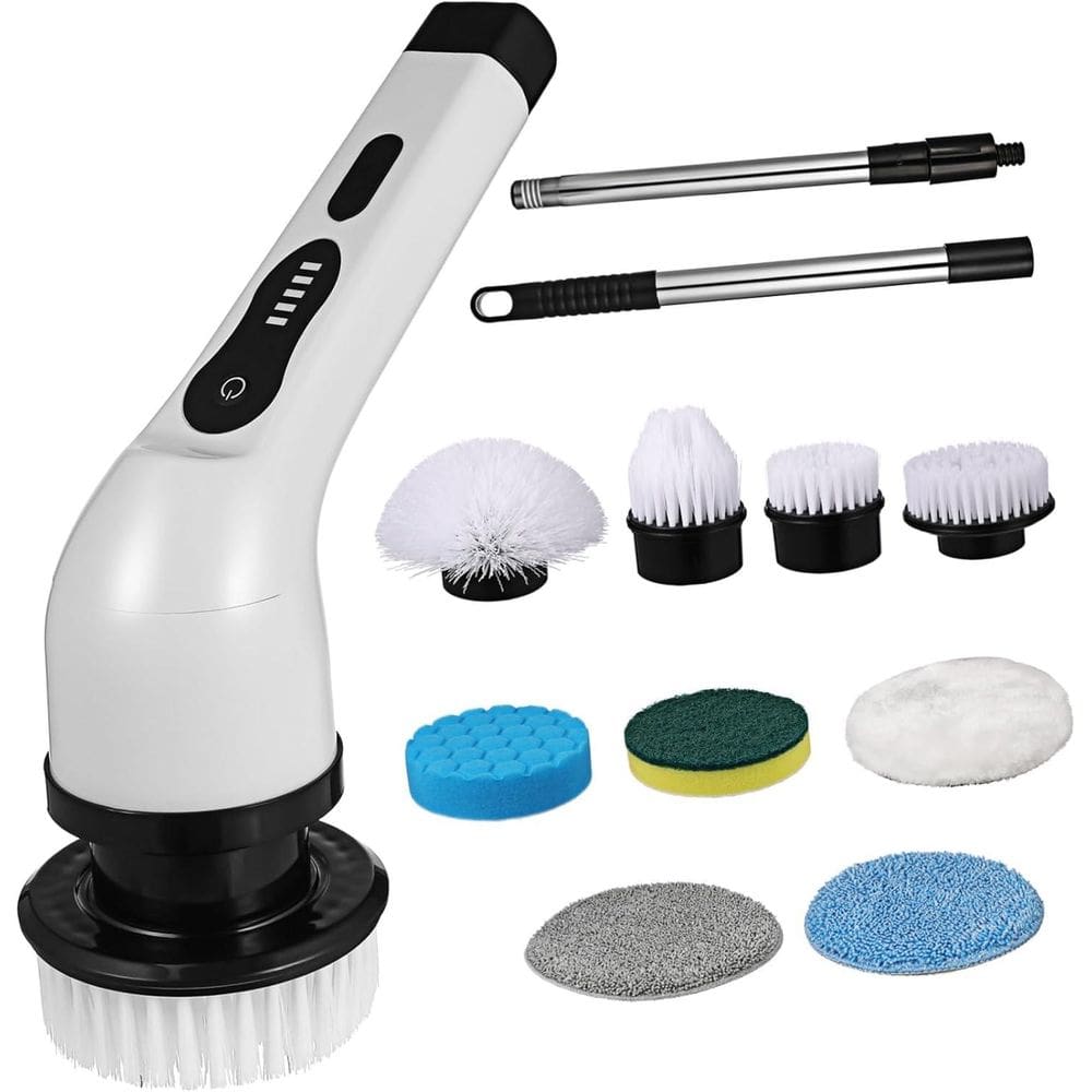 Purificador Giratório Elétrico Sem Fio 9 Cabeças Limpeza