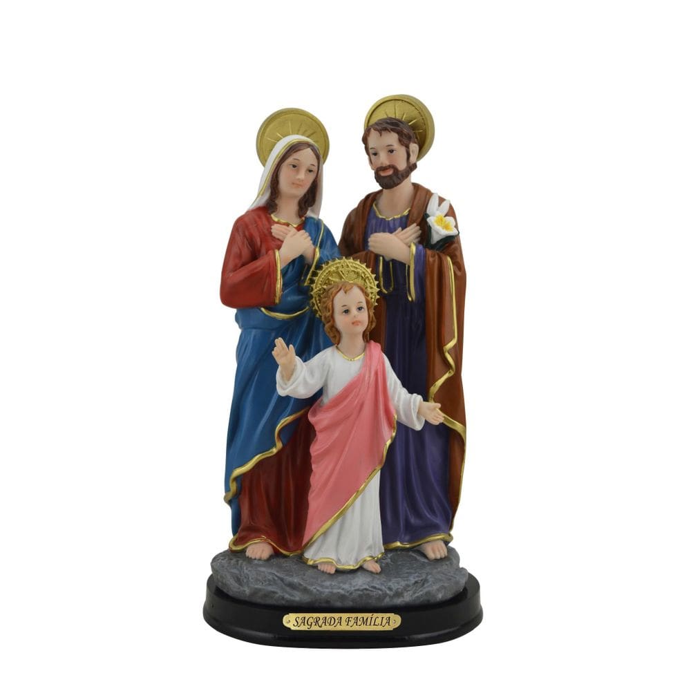 Sagrada Familia Pequena De Resina Decorativa 14Cm