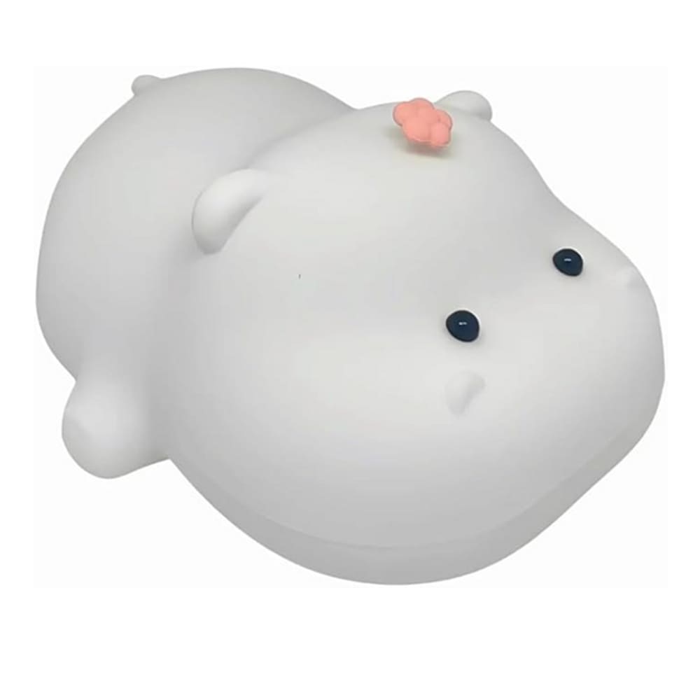 Luminária Abajur Hipopótamo Fofinho em Silicone Recarregável com Timer