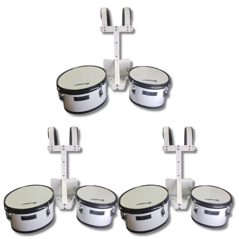 Kit 3 Duoton 10 12 Polegada Marching Band + Carrier Nbjb02