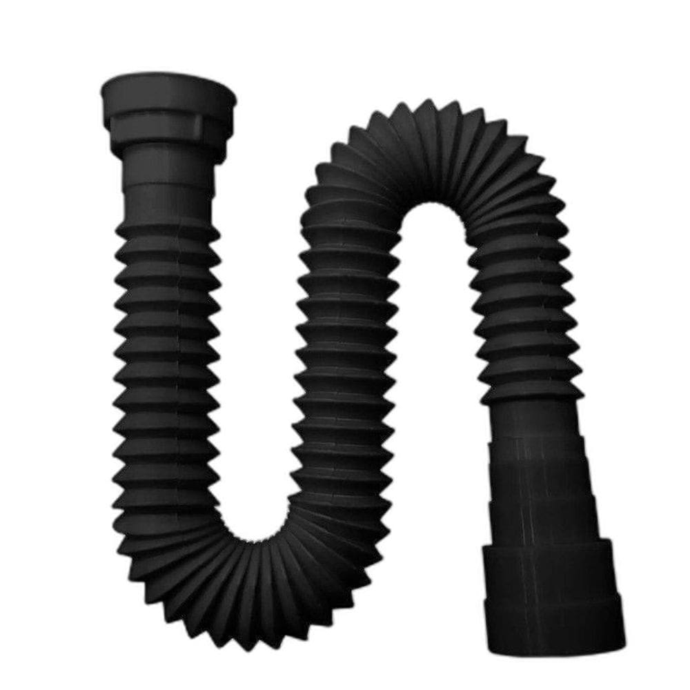 Sifão Sanfonado Multiuso Lavatório/Pia/Tanque 72Cm Preto