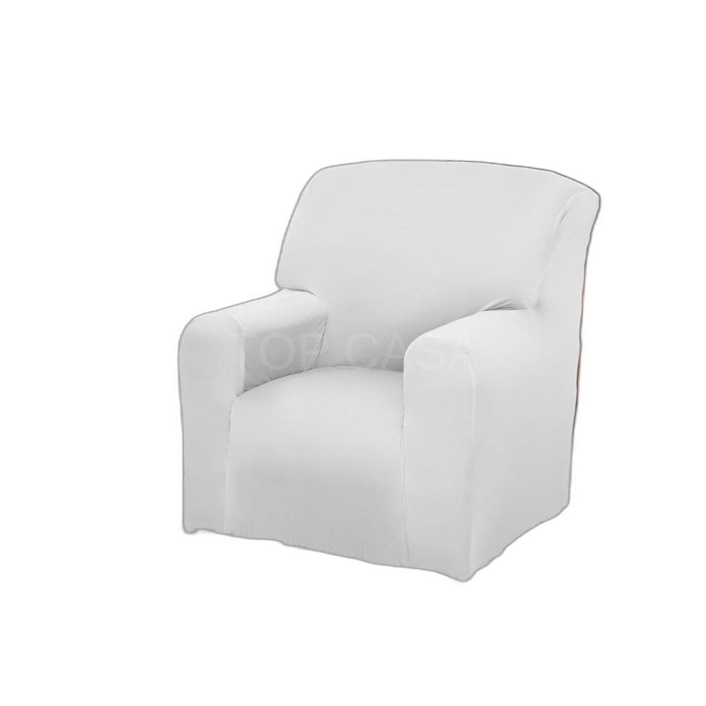 Capa Protetor Sofá Poltrona Papai 1 Lugar Coladinha Branco