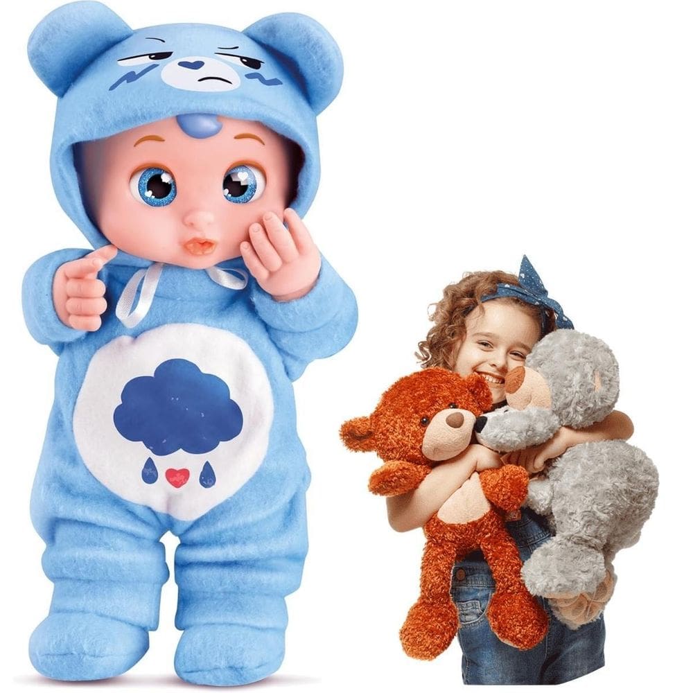 Brinquedo Ursinho Carinhoso Azul Ideal Presente Com Garantia
