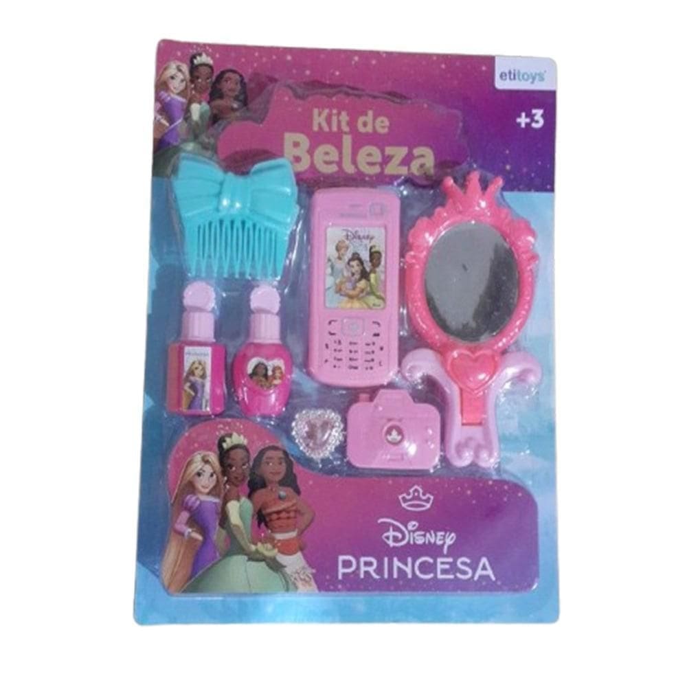 Kit Beleza Princesa Celular Espelho Esmalte Perfume 7 Pçs