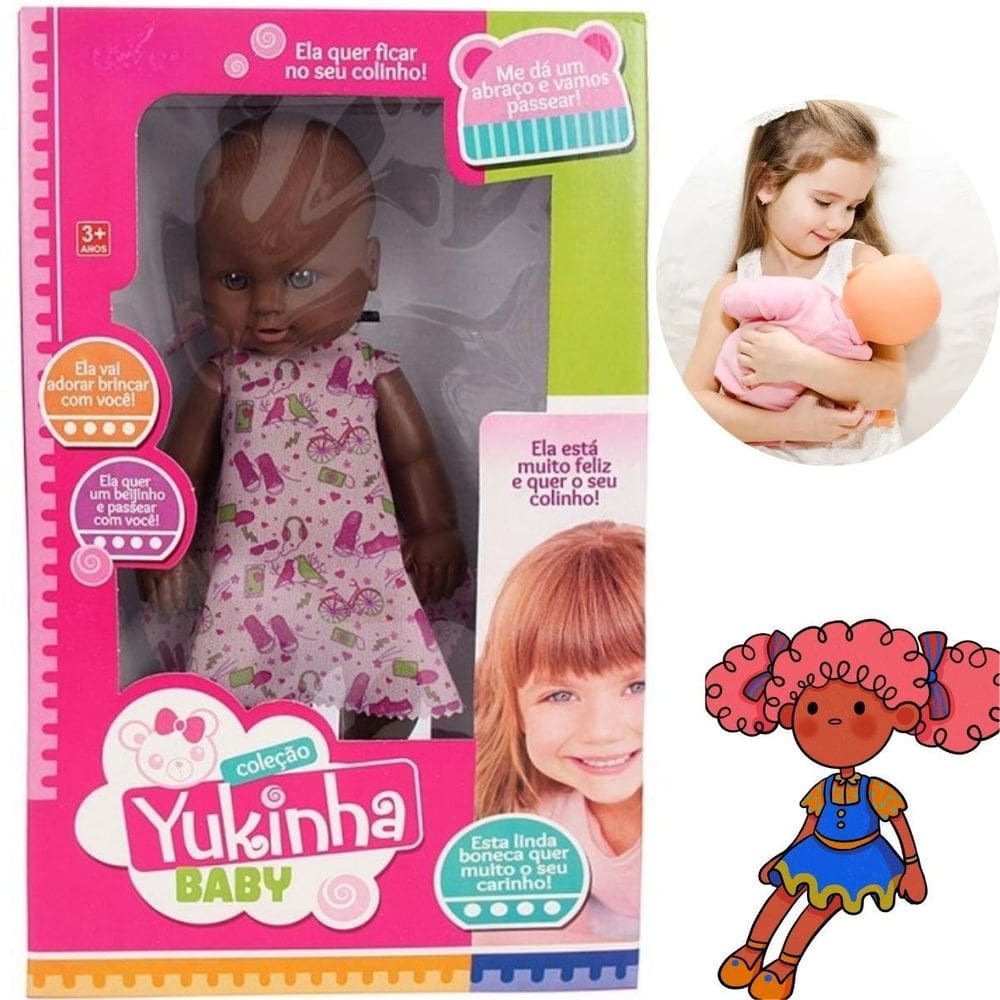 Boneca Afro Lacinho Para Menina Presente De Aniversário