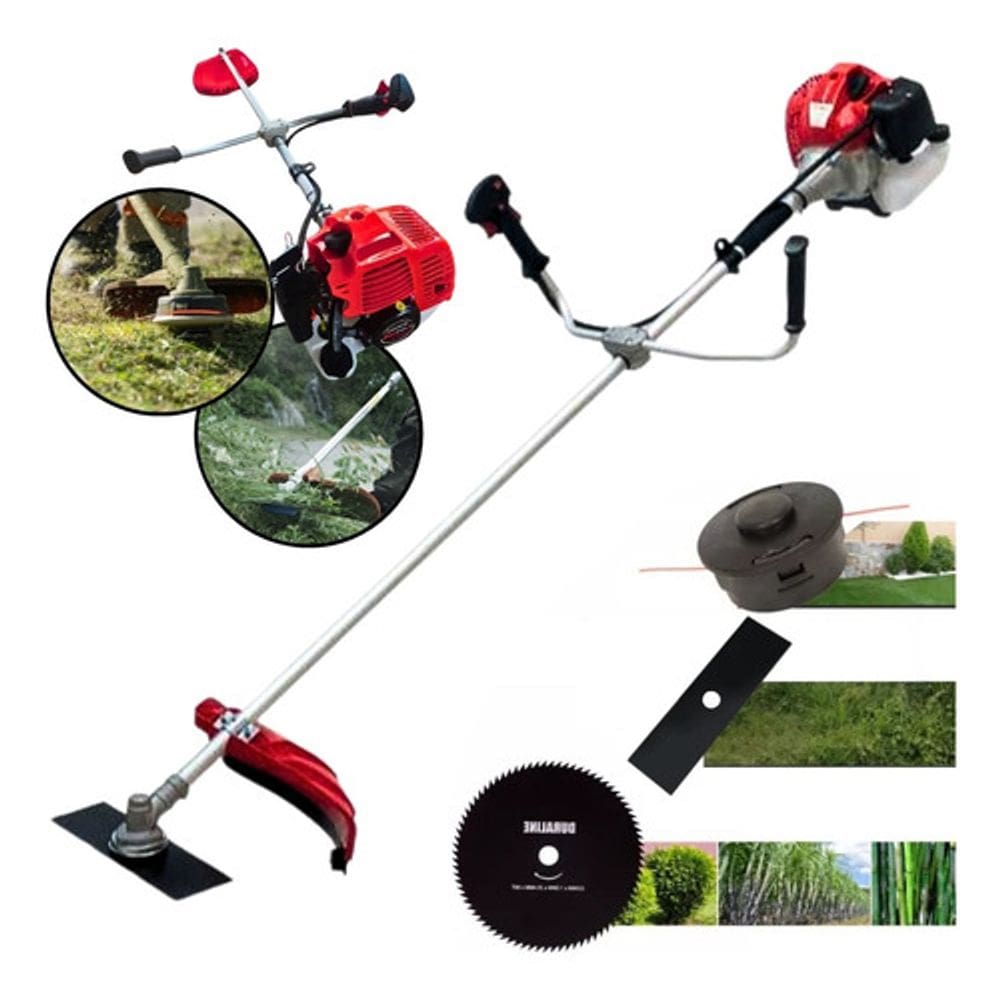 Roçadeira Anmax Cg430 + Serra 80d P/ Cortar Troncos, Galhos