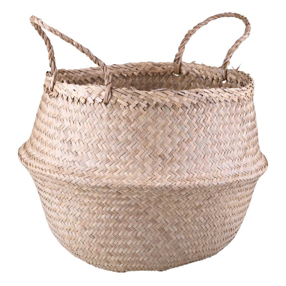 Cesto Decorativo Redondo com Alça Cazza Camboja 40x28cm